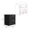 Trivor 2 Drawers Nightstand , End Table, Side Table Metal Handle - 3 of 4