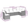 vidaXL 6 Piece Patio Sofa Set with Cushions Brown and Cream Poly Rattan - Without Table - 3 of 4