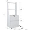 Bella Depot 15.74''W Nightstands Set of 2 Night Stand with Bookshelf, Bedside Tables with Storage Cabinet for Bedroom - 3 of 4