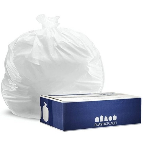 Plasticplace 7-10 Gallon Trash Bags, Clear, (500 Count)
