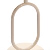 Okak Outdoor Side Table Lantern-shaped Patio Accent Indoor End Plant Metal Coffee Drink Cocktail Table for Yard Garden Living Room Corners, Cream - 2 of 4