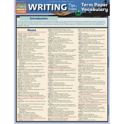 Writing Tips: Term Paper Vocabulary - by  Jennifer Zaczek (Paperback)