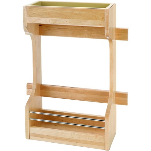 2-Tier Sliding Under Sink Organizer, Pull Out Bamboo Wood Storage Drawer  Organization, Cabinet Shelf for Bathroom, Kitchen Cupboard, Slide Out Spice