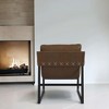 GDFStudio Curme Modern 36" Faux Leather Upholstered Accent Chair with Metal Legs - 3 of 4