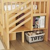 KIGFTSOD Twin Size Loft Bed with LED and Bookshelf, Wood Low Loft Bed with Stairs - 4 of 4