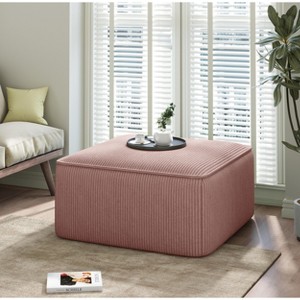 Lyngins Corduroy Square Benches,Modern Upholstered Ottoman Bench for Living Room,Bedroom - 1 of 4