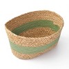Natural Rope Basket with Green Stripe - Bullseye's Playground™ - 2 of 3