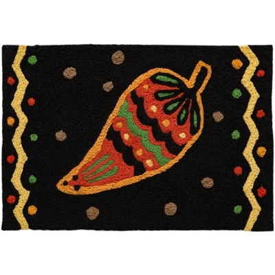 Jellybean Party Peppers Doormat, 20" x 30" – Colorful Chili Pepper Design for Indoor or Outdoor Kitchens and Entryways