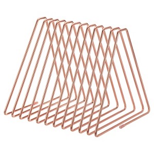 Unique Bargains 11 Slots Metal Wire Triangle Desktop Holder Rack for Vinyl Record Album - 1 of 4