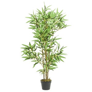 Aghana Digitals 47.2in Green Artificial Bamboo Tree - Realistic Fabric Fiber Leaves, Indoor/Outdoor - 1 of 4