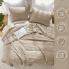 3 Pcs Waffle Weave Knit Lightweight Quilt Sets, Modern Elegant Chic Style Coverlet Set for All Season, Breathable Bed Set with Matching Shams - 3 of 4