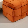CAVINAS Velvet Storage Ottoman, Bedroom End Bench, Upholstered Ottoman with Storage and Safety Hinge, Entryway Padded Footstool, Entryway Bench - 4 of 4