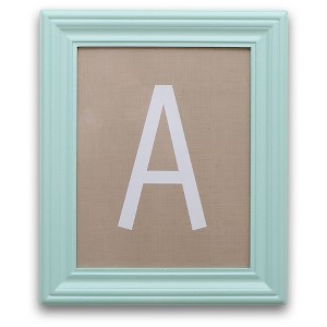 The Peanut Shell Frame with Letters - Boy, Green