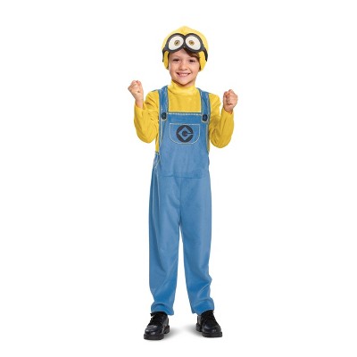 Toddler Despicable Me 2 Minions Bob Halloween Costume Jumpsuit with Hat