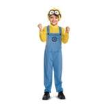 Toddler Despicable Me 2 Minions Bob Halloween Costume Jumpsuit with Hat 3-4T