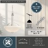 VAXCEL Solna 3 Light Satin Nickel Bowl Pendant White Glass - 4 of 4