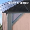 UNISOAR Hardtop Gazebo with Netting & Curtains, Polycarbonate Double Roof - 2 of 4