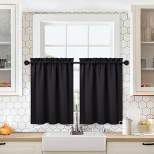Trinity Solid Color Blackout Short Kitchen Curtains for Small Windows
