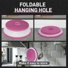 Itopfox Collapsible Microwave Splatter Cover with Vent Holes, Foldable Lid for Dishes & Bowls, Multi-Use Kitchen Splatter Guard & Colander (Purple) - 3 of 4