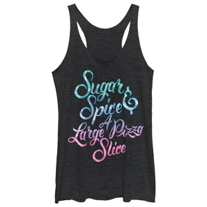 Women's CHIN UP Sugar Spice Pizza Slice Racerback Tank Top - 1 of 3