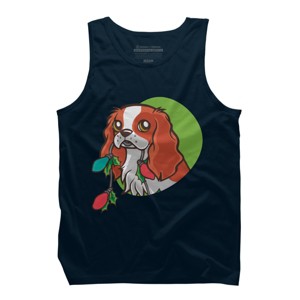 Men's Design By Humans Super Cute Dog Paws Print Christmas Tree T-Shirt By rasok Tank Top - 1 of 3