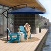FONTOI 360° Rotation Outdoor Umbrella with Crank Handle, Rectangular Market Umbrella with 8 Ribs for Patio, Backyard, Blue, 114.17"*81.49"*114.17" - 2 of 3
