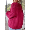 Womens Sweater Knit Cardigan with Pockets Open Front Cable Knit Sweater Chunky Thick Sweater Cardigan for Winter Comfy Knitwear - 4 of 4