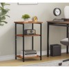 FONTOI 3 Layer End Table with Adjustable Height, Side Table with Storage Shelf for Living Room, Bedroom, Brown, 12"*31"*17.4" - 2 of 4