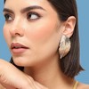 SOHI Women's Gold  Metallic Leaf Drop Earrings - 3 of 3