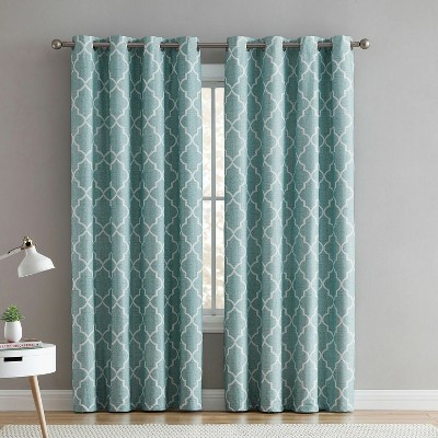 turquoise curtains