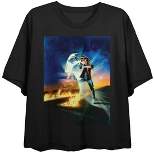 Back to the Future Clock Times Women’s Black Crop Tee-