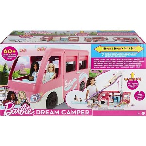 Barbie - Dreamhouse Outdoor Pretend Play Full Size & Fully Functional Dream Living XL & Expandable Barbie Duo Camper with over 60 Accessories - 1 of 4