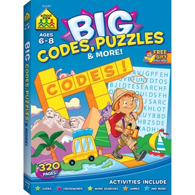 School Zone Big Codes, Puzzles & More Workbook - (Paperback)