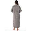 Just Love Womens Plush Zipper Lounger Solid Robe | Long Bathrobe Duster - 3 of 3