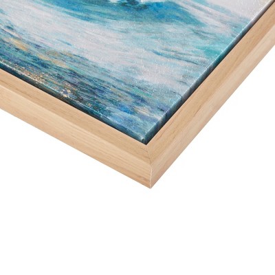 Blue Seascape Nature Vistas Framed Canvas Set of Four