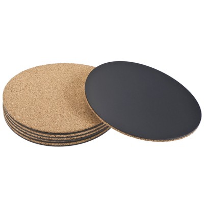 Unique Bargains Home Garden Round Plastic Absorbent Waterproof Cork Plant  Mat Coaster Pad 8 Pcs : Target