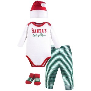Little Treasure Baby Unisex Christmas Holiday Boxed Giftset, Santas Little Helper, 0-6 Months - 1 of 1