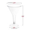 Smarty Had A Party 6 oz. Clear Plastic Martini Glasses - 192 pcs - 4 of 4