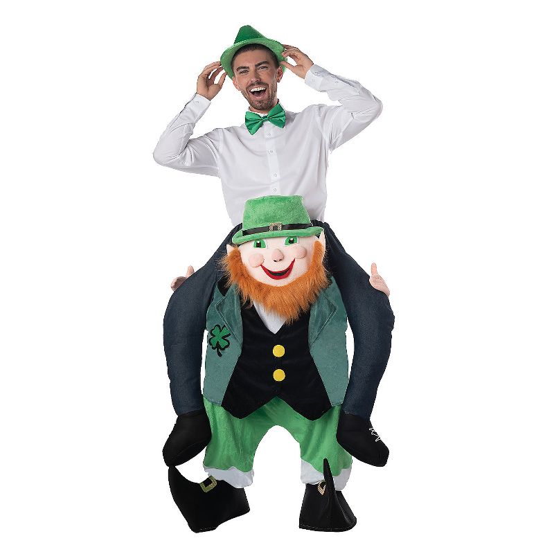 Halloween Express Adult Carry Me Leprechaun Costume - One Size - Green, 1 of 4