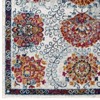 Modway Entourage Kensie 8x10 Area Rug - Distressed Floral Moroccan Trellis Design in Ivory, Blue, and Multicolor - 2 of 4