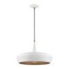 Livex Lighting Banbury 1 - Light Pendant in  White/Antique Brass - 3 of 4