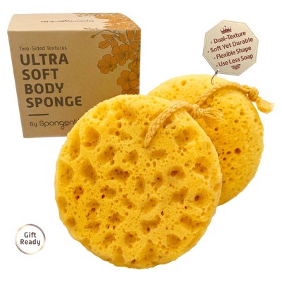 Spongentle Two-Sided Ultra Soft/Exfoliating Body Bath Sponge Loofah