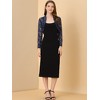 INSPIRE CHIC Women's Elegant Sheer Floral Lace Crop Bolero Shrug - 3 of 4