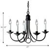Progress Lighting Trinity 5-Light Chandelier, Brushed Nickel, White Candle Covers, Decorative Loop Detail - 2 of 3