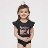 The Juniper Shop Hoppy Little Babe Baby Flutter Sleeve Bodysuit - 2 of 2