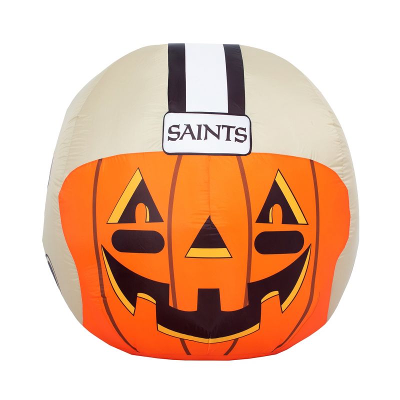 NFL New Orleans Saints Inflatable Jack O' Helmet, 4 ft Tall, Orange, 3 of 6