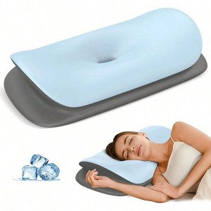 Cervical Neck Pillow - Ergonomic Foam Contour Pillow for All Sleep Positions, Breathable Cover - 1 of 4