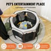 Munora 36" Foldable Pet Playpen, Portable Octagon Dog Playpen with Waterproof 600D Oxford Fabric for Puppy, Cat, Indoor & Outdoor Use - 4 of 4