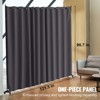 VEVOR Room Divider, Portable Panel Room Divider with Wheels Curtain Divider Stand, Freestanding Room Divider Privacy Screen for Office, Gray - 3 of 4