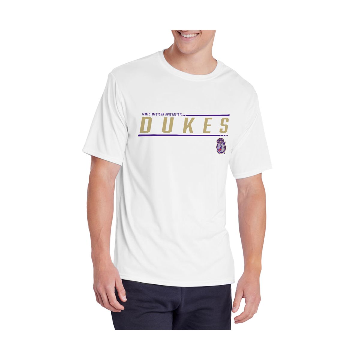 Men's James Madison University Men's Sport Active T-Shirt SleekWhite
